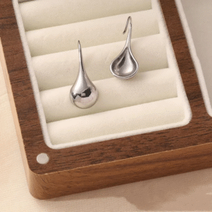 Pendientes estilo Gotitas De Agua en Acero Inoxidable
